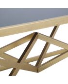 Table basse Pyramid doré/noir - 45x110x60 cm