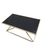 Table basse Pyramid doré/noir - 45x110x60 cm