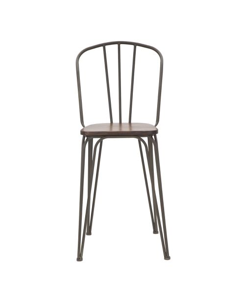 2 Chaises Harlem bois naturel/gris foncé - 102x54x45 cm