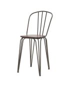 2 Chaises Harlem bois naturel/gris foncé - 102x54x45 cm