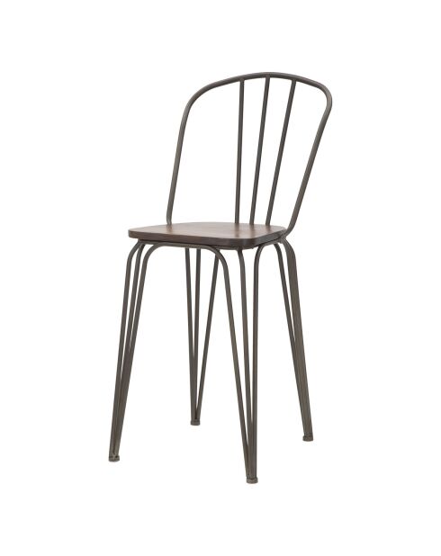 2 Chaises Harlem bois naturel/gris foncé - 102x54x45 cm