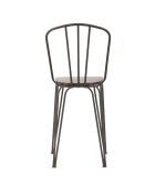2 Chaises Harlem bois naturel/gris foncé - 102x54x45 cm
