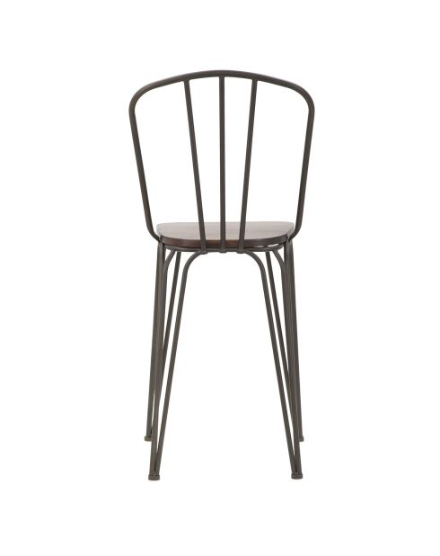 2 Chaises Harlem bois naturel/gris foncé - 102x54x45 cm