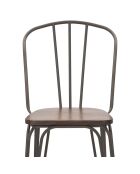 2 Chaises Harlem bois naturel/gris foncé - 102x54x45 cm