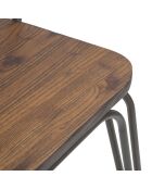 2 Chaises Harlem bois naturel/gris foncé - 102x54x45 cm