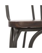 2 Chaises Harlem bois naturel/gris foncé - 102x54x45 cm