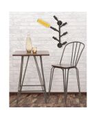 2 Chaises Harlem bois naturel/gris foncé - 102x54x45 cm