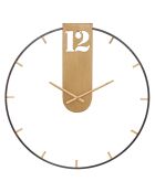 Horloge Murale doré/noir - 60x60x4.5 cm