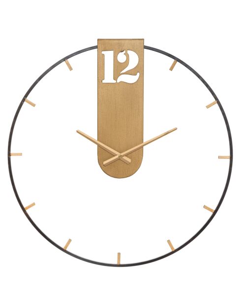 Horloge Murale doré/noir - 60x60x4.5 cm