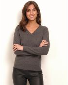 Pull Clara 100% Cachemire gris foncé
