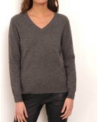 Pull Clara 100% Cachemire gris foncé