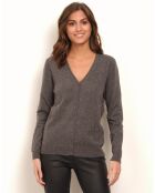 Gilet Arya 100% Cachemire gris foncé