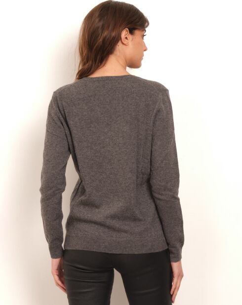 Gilet Arya 100% Cachemire gris foncé