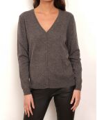 Gilet Arya 100% Cachemire gris foncé