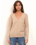 Gilet Arya 100% Cachemire sable