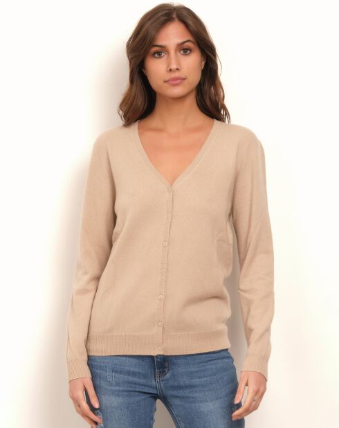 Gilet Arya 100% Cachemire sable