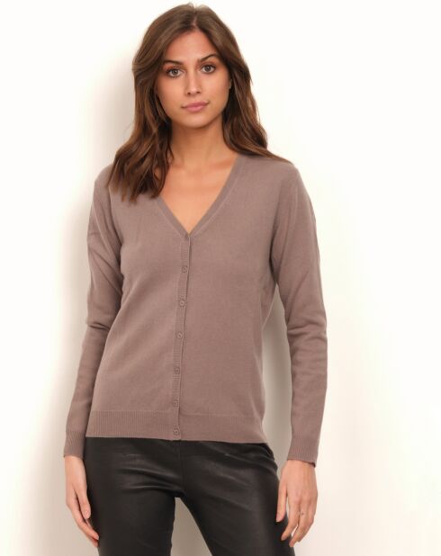 Gilet Arya 100% Cachemire taupe