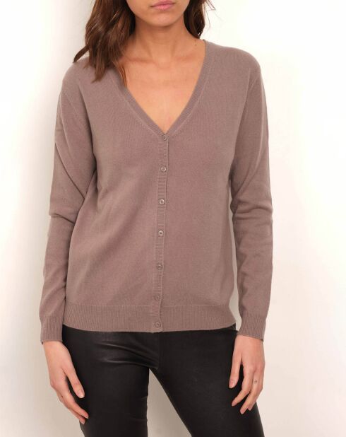 Gilet Arya 100% Cachemire taupe