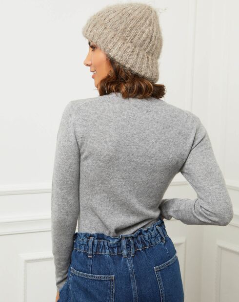 Grijze trui van 100% kasjmier Margaux