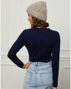 Margaux marineblauwe trui van 100% kasjmier