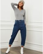 Grijze trui van 100% kasjmier Margaux