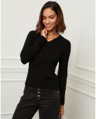 Schwarzer Pullover Margaux aus 100% Cashmere