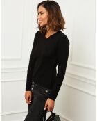 Schwarzer Pullover Margaux aus 100% Cashmere