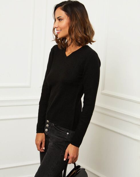 Schwarzer Pullover Margaux aus 100% Cashmere