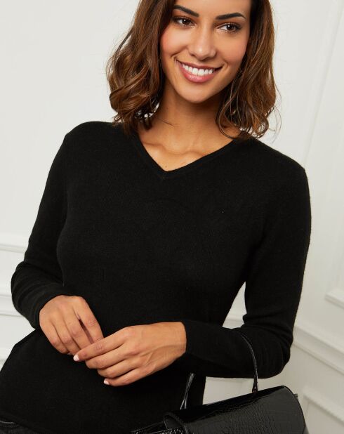 Schwarzer Pullover Margaux aus 100% Cashmere