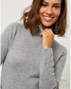 Grauer Pullover Charlotte aus 100% Kaschmir