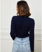 Pull Charlotte 100% Cachemire marine