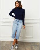 Pull Charlotte 100% Cachemire marine