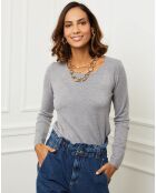 Pull en Cachemire mélangé Célia gris