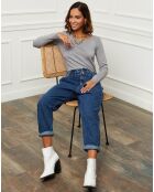 Pull en Cachemire mélangé Célia gris