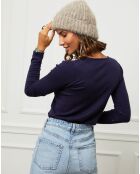 Pull en Cachemire mélangé Célia marine