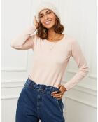 Pull Célia  rose pâle