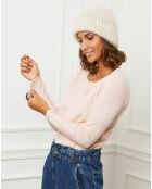 Pull Célia  rose pâle