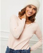 Pull Célia  rose pâle