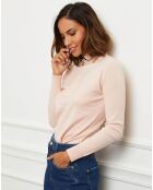 Pull en Cachemire mélangé Louna rose pâle