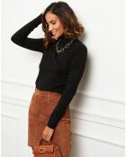 Pull en Cachemire mélangé Ilyana noir