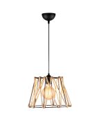 Suspension Jutini noire - 30x116 cm