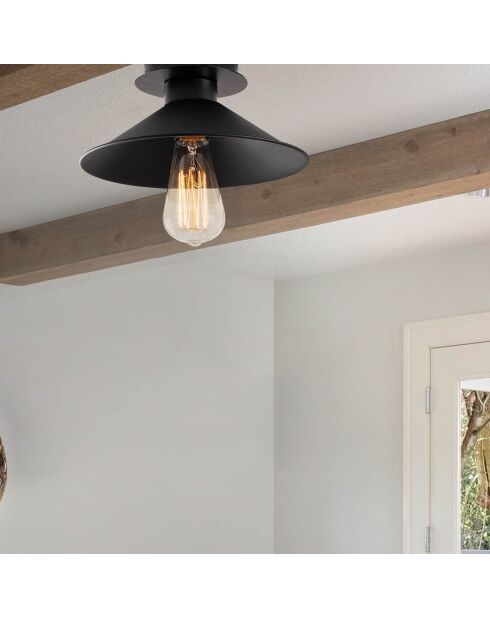 Lampada da soffitto Berceste nera - 24x12 cm