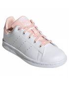 Baskets en Cuir Stan Smith blanc/orange pâle