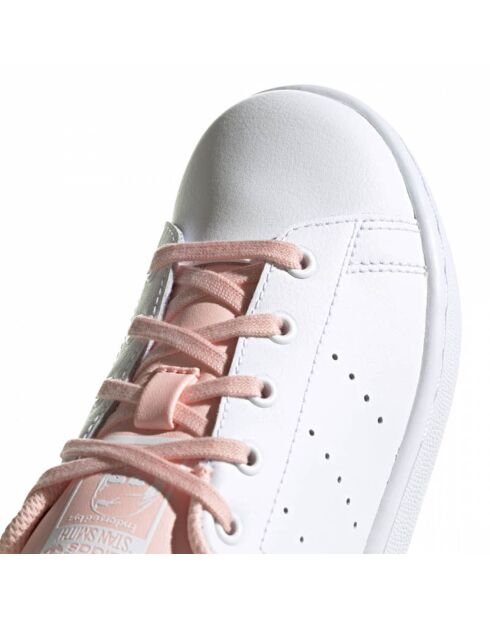 Baskets en Cuir Stan Smith blanc/orange pâle