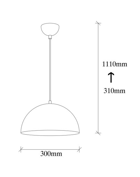Suspension Berceste blanche - 30x30x111 cm
