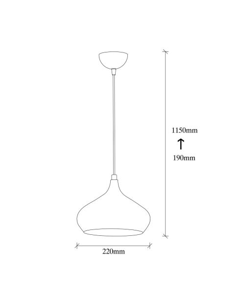 Suspension Dodo blanche - 22x22x115 cm