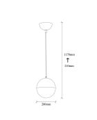 Suspension Bastos vintage/blanc - 20x20x117 cm