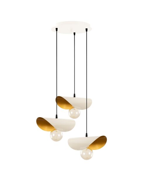 Suspension Sivani blanc/doré - 45x106 cm