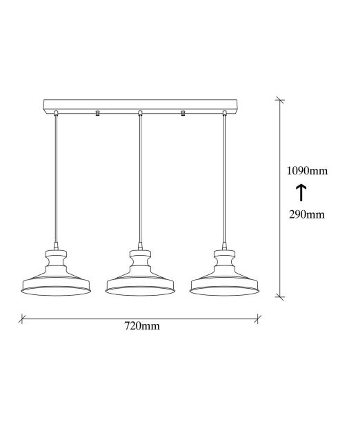 Suspension Berceste noire - 72x22x109 cm