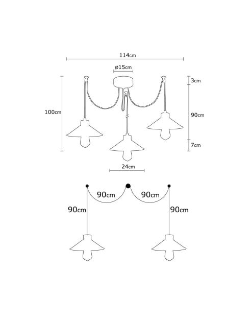 Suspension Manavgat multicolore - 114x24x100 cm